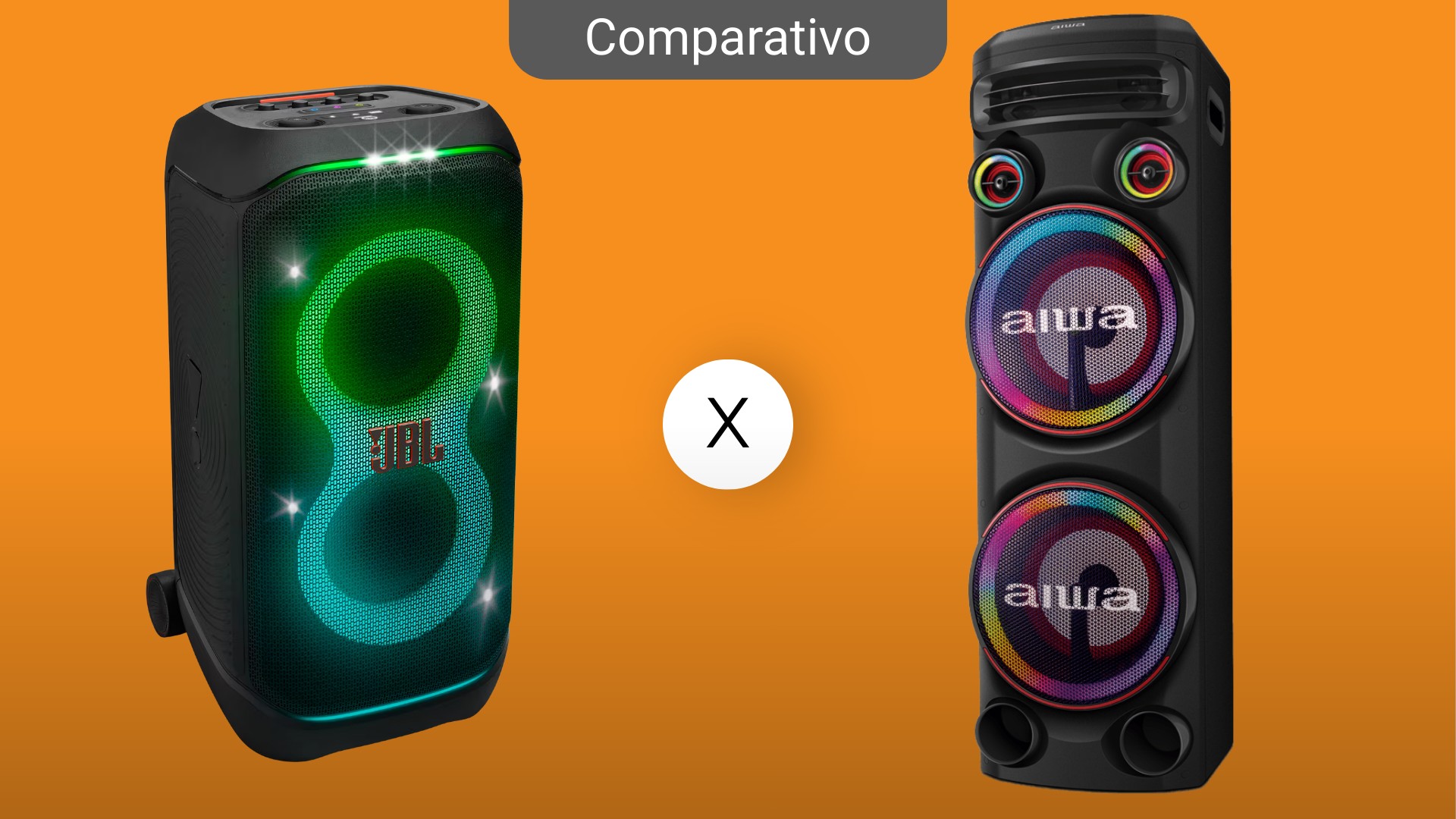 JBL Partybox 320 vs AIWA T2W: Qual é a melhor caixa de som para festas?